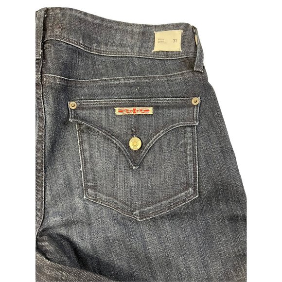 HUDSON Beth Mid-Rise Baby Bootcut Jean Size 31 Women's Distressed Blue Size 12 - Picture 8 of 13